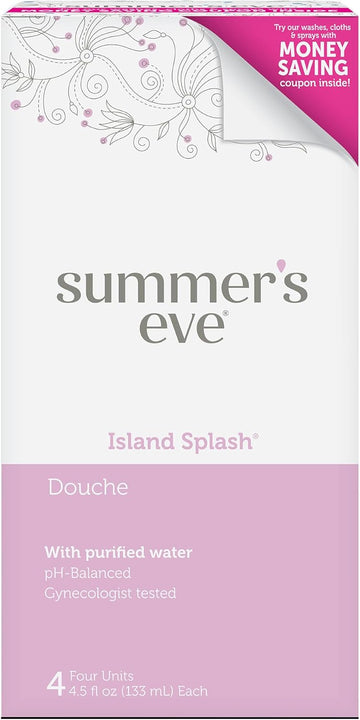 Summer'S Eve Douche, Vaginal Douche For Women, Island Splash, 4 Units, 4.5 Oz Each, 1 Pack