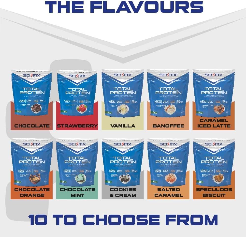 SCI-MX Total Protein - Concentrate & Isolate Protein Powder - Lean Muscle Development - Chocolate Orange • No Added Sugar • 4.1g BCAAs + 21g Protein per Serving • 900g : Amazon.co.uk: Health & Personal Care
