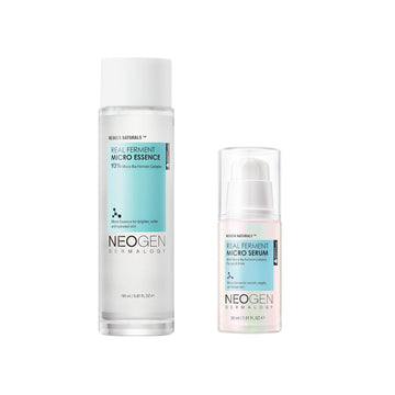 Neogen Dermalogy Real Ferment Micro Collection - With Naturally Fermented Ingredients (Rice) & Hyaluronic Acid For Hydrated, Brightened And Healthy Skin (Micro Essence + Micro Serum Set)