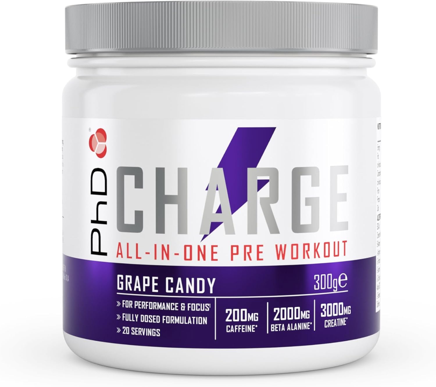 Phd Burn Pre Workout Powder With L Carnitine For Women And Men, Rich In Cla, High Caffeine For Pre-Workout, Sour Apple Flavour, 20 Servings (200G)
