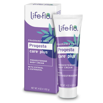Life-Flo Progesta-Care Plus, Progesterone Cream for Women with 20mg USP Progesterone & Phytoestrogens, May Help Support a Woman?s Healthy Balance at Midlife, Fragrance Free, Made Without Parabens, 4oz