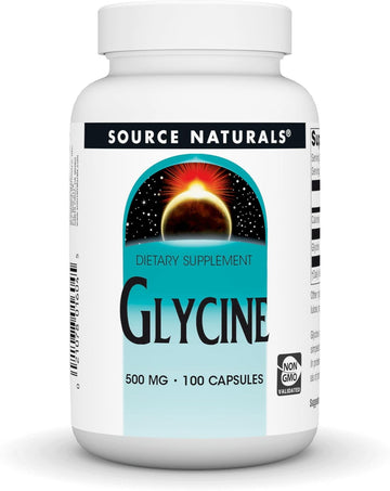 Source Naturals Glycine 500 Mg Amino Acid Dietary Supplement - 100 Capsules