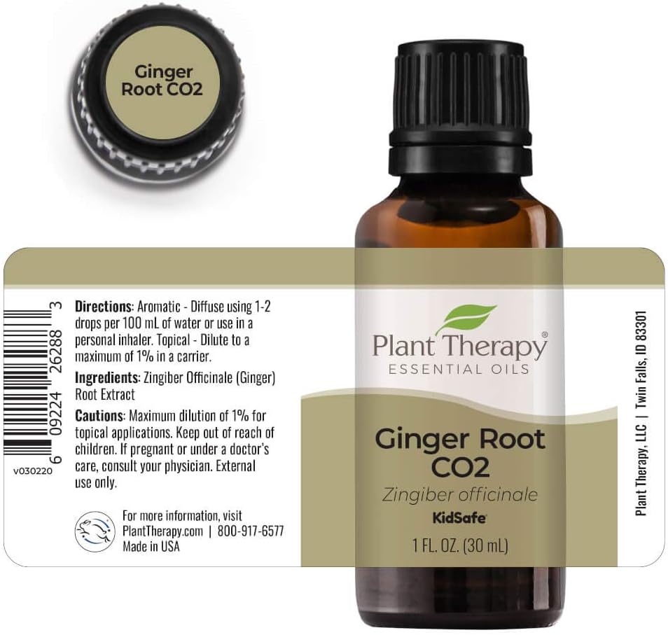 Plant Therapy Ginger Root CO2 Essential Oil 100% Pure, Undiluted, Natural Aromatherapy, Therapeutic Grade 30 mL (1 oz) : Health & Household