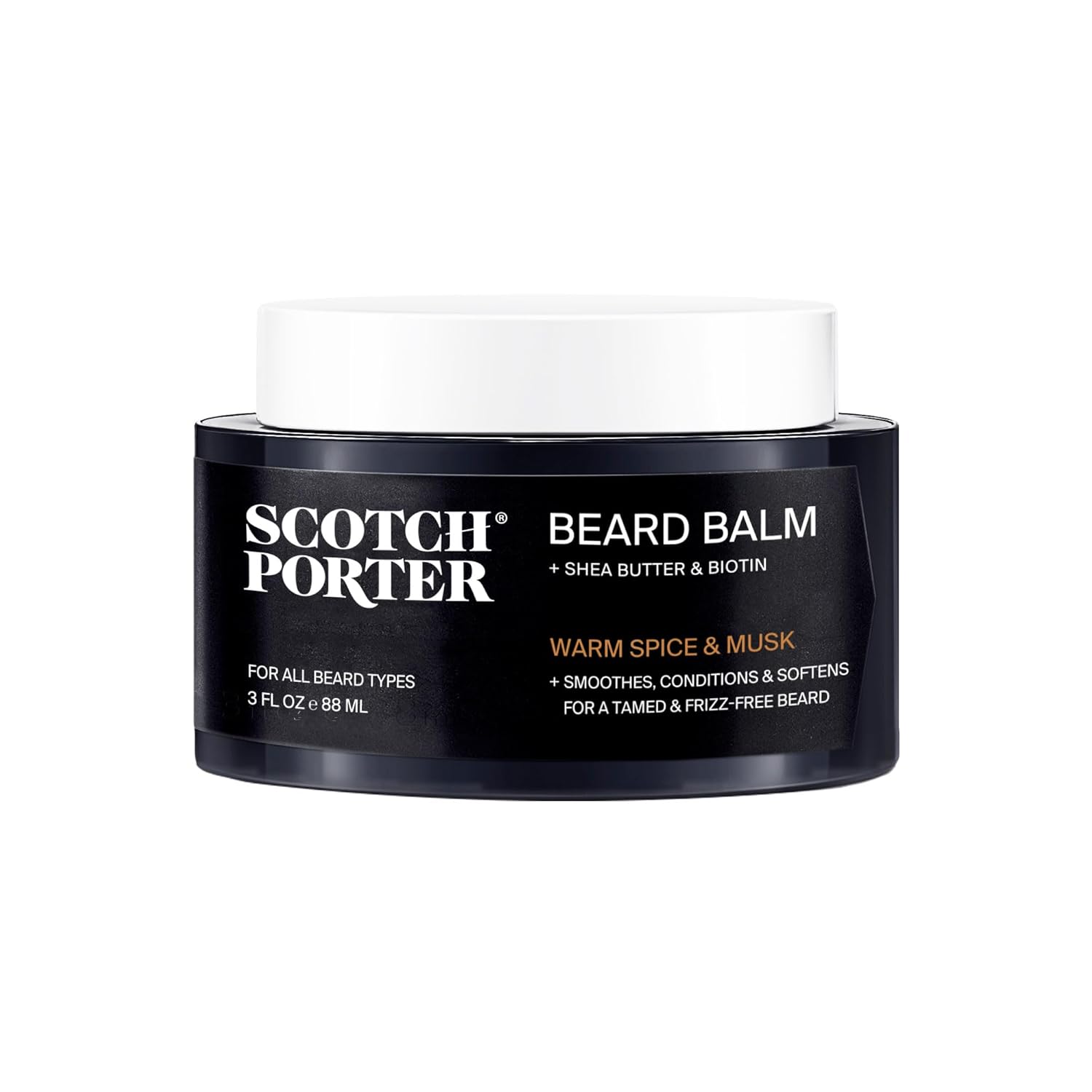 Scotch Porter Conditioning Beard Balm Twin Pack – Smooth, Shape, Moisturize & Soften Coarse, Dry Facial Hair While Encouraging Growth For A Fuller/Healthier-Looking Beard – Original Scent, 2 X 3 Oz