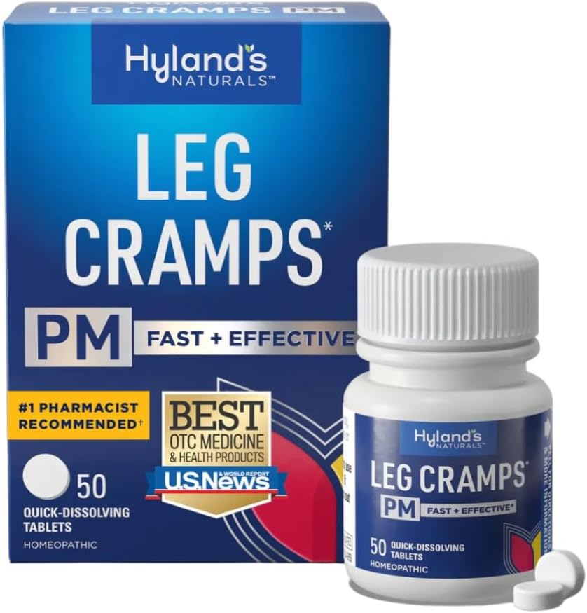 Hyland'S Naturals, Pm Tablets, Nighttime Formula, Natural Relief Of Calf, Foot And Leg Cramps At Night, Quick Dissolving Tablets, 50 Count