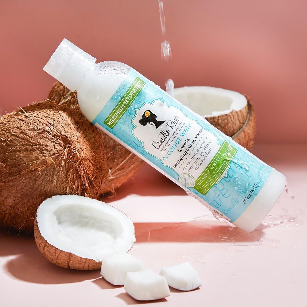 Camille Rose Coconut Water Leave-In Detangling Hair Treatment, Maximum Hydration, 240 ml (Pack of 1) : Amazon.co.uk: Beauty