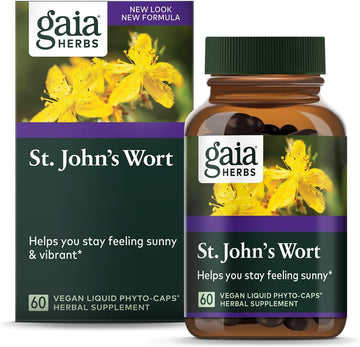 Gaia Herbs St. John'S Wort - Natural Stress Support Supplement To Help Maintain Positive Health* - With St. John'S Wort - 60 Vegan Liq Phyto-Capsules (20-Day Supply)