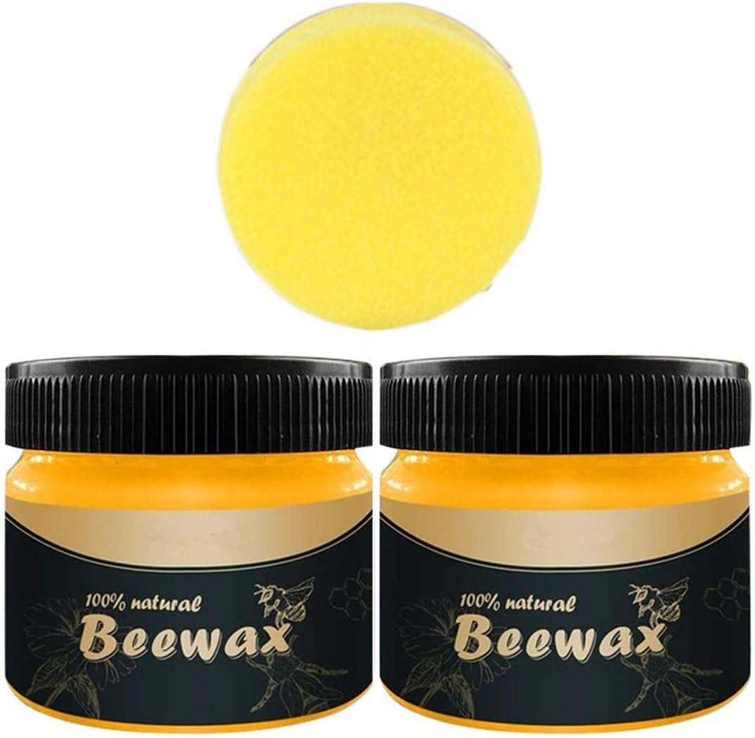 Wood Seasoning Beewax,Natural Traditional Beeswax Polish Wood Furniture Cleaner for Wood Doors, Tables, Chairs, Cabinets and Floors for Furniture to Beautify & Protect