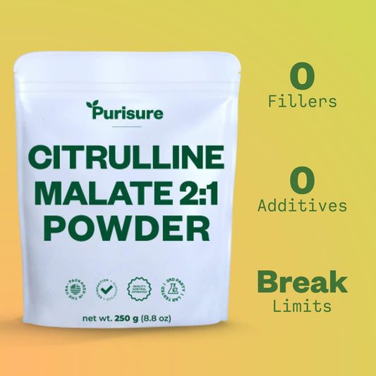 L-Ctrulline Powder 250G, Premium Citrulline 2:1 Malate Supplement For Strength Performance And Energy, Pre-Workout Citrulline Malate Powder - Enhance Muscle Pumps And Recovery - 83 Servings