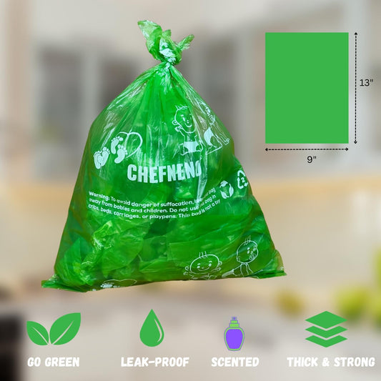 Baby Diaper Bag Disposable (576 Sacks) Biodegradable Lavender Scented 32 Refill Rolls With Dispenser Diaper Sack Disposable Dog Poop Cat Litter Poop Bags Sanitary Pad Waste Bags (Scented, 576 Bags)