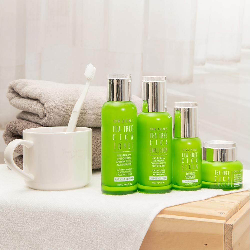 Orjena Tea Tree Cica Emulsion_Facial Skin Emulsion Lotion_Sensitive Skin_Kbeauty Skincare_ 3.4 Fl.Oz : Beauty & Personal Care