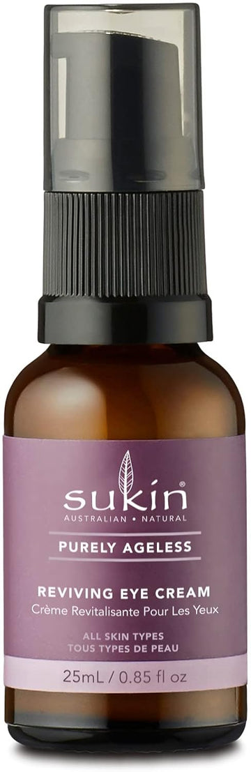 Sukin Purely Ageless Reviving Eye Cream 25Ml - With Green Coffee; Cruelty Free & Vegan Friendly - Antioxidant Rich Hydration To Reduce The Appearance Of Dark Circles