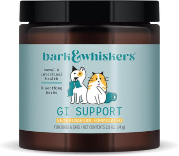 Bark & Whiskers Gi Support For Dogs & Cats, 2.90 Oz. (84 G), 60 Scoops, Supports Bowel And Intestinal Health, Veterinarian Formulated, Non-Gmo, Dr. Mercola