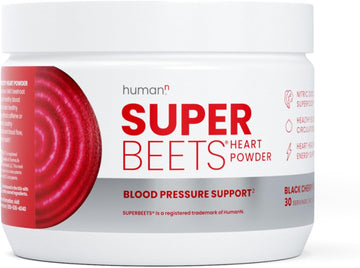 Humann Superbeets Beet Root Powder - Non-Gmo Beetroot Superfood - Nitric Oxide Supplement For Heart Health, Circulation & Blood Pressure Support - Black Cherry, 30 Servings
