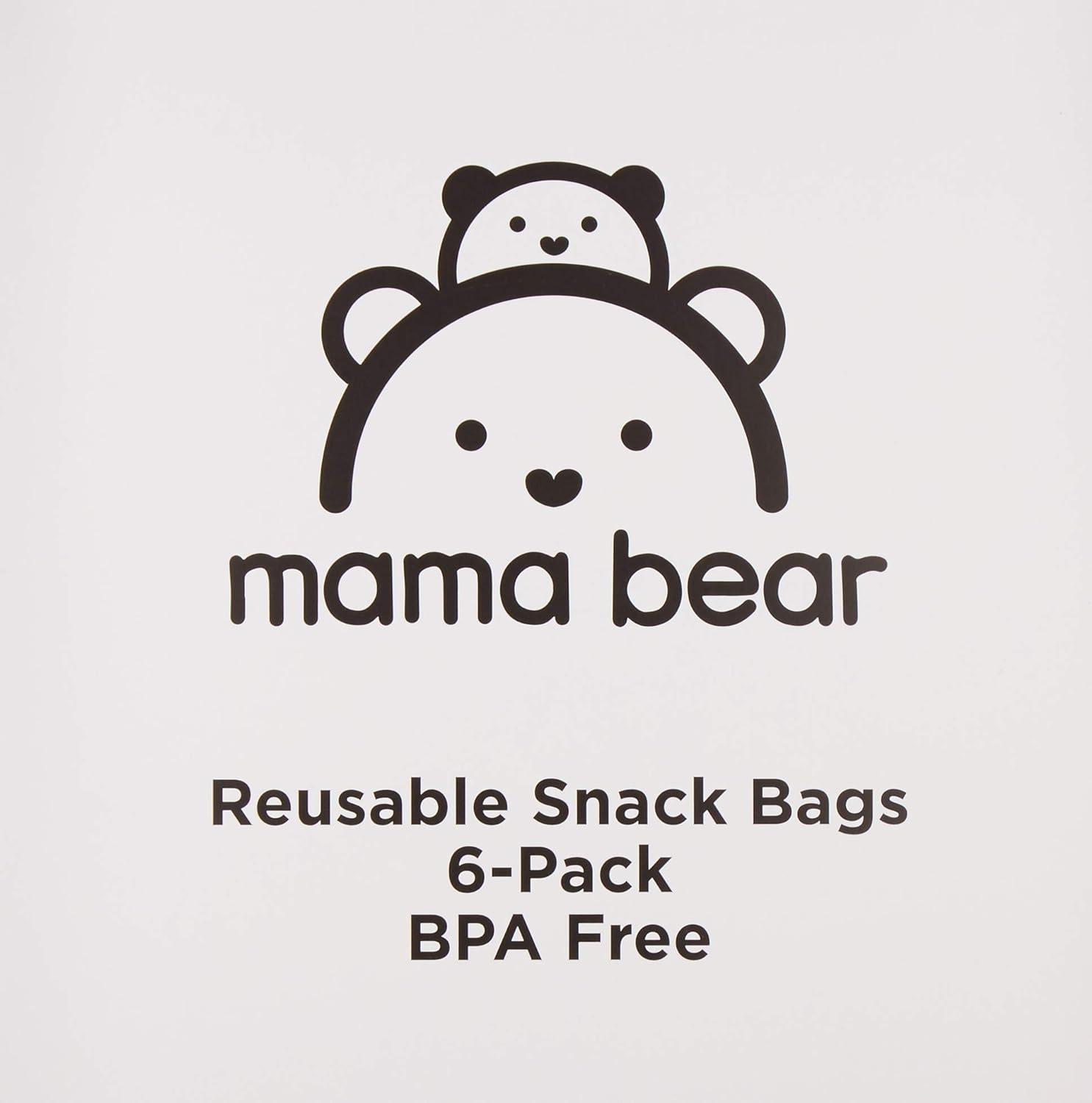 Mama Bear Reusable Snack Bags, Hook and Loop, One Size, 6-pack : Baby