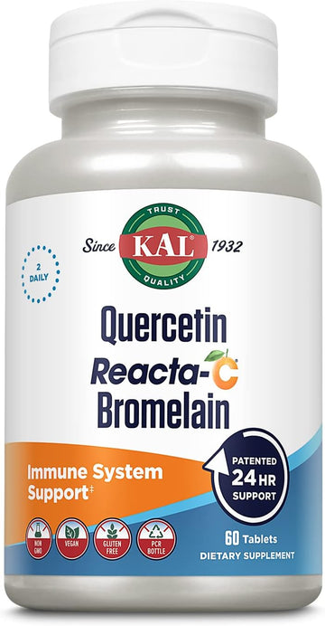 Kal Quercetin Reacta-c Bromelain Tablets, 60 Count