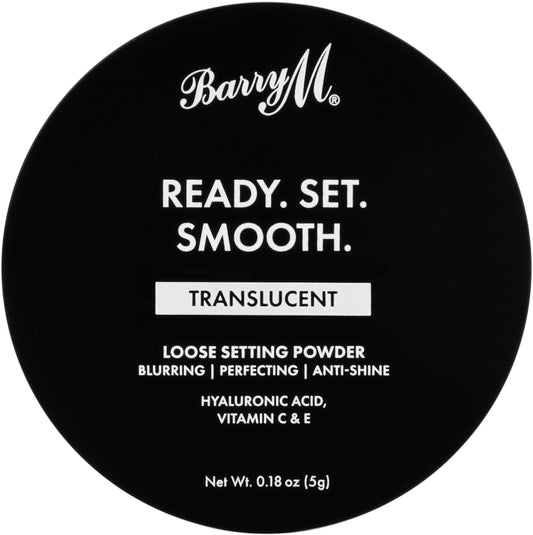 Barry M Ready, Set, Smooth Loose Setting Powder, Shade Translucent |Smooth, Lightweight Powder