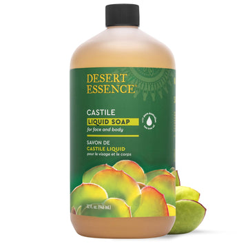 Desert Essence Castile Liquid Soap With Organic Tea Tree Oil, 8 Fluid Ounce