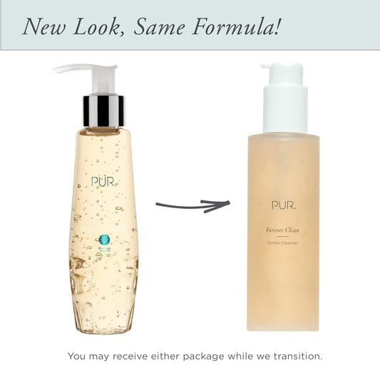 Pür Minerals Forever Clean Gentle Facial Cleanser, Sulfate-Free Makeup Remover, Vegan-Friendly Formula, Green Tea, Aloe Vera