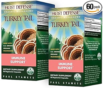 Fungi Perfecti Host Defense Turkey Tail 60 Capsules - TwinPak