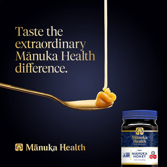 Manuka Health Umf 18+/Mgo 700+ Ultra High-Grade Manuka Honey (500G/17.6Oz), Superfood, Authentic Raw Honey From New Zealand