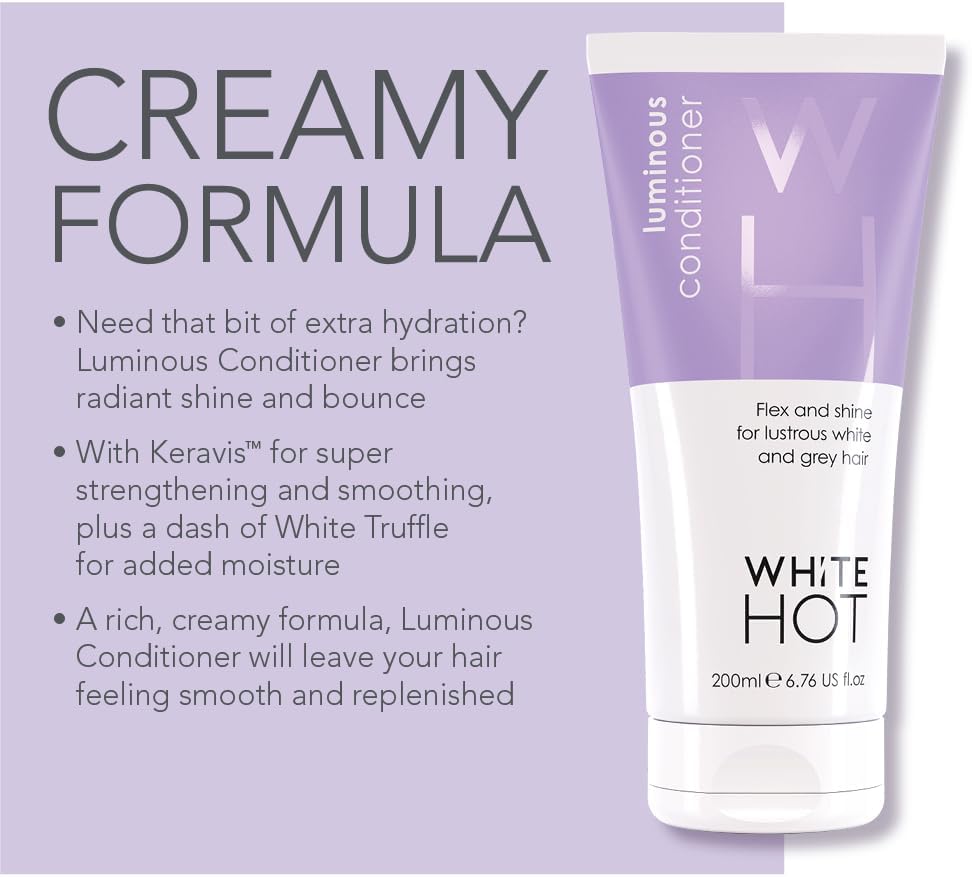 White Hot Shine Duo: Glorious Shampoo & Luminous Conditioner 200ml, shine & cleanse for glossy white & grey hair : Amazon.co.uk: Beauty