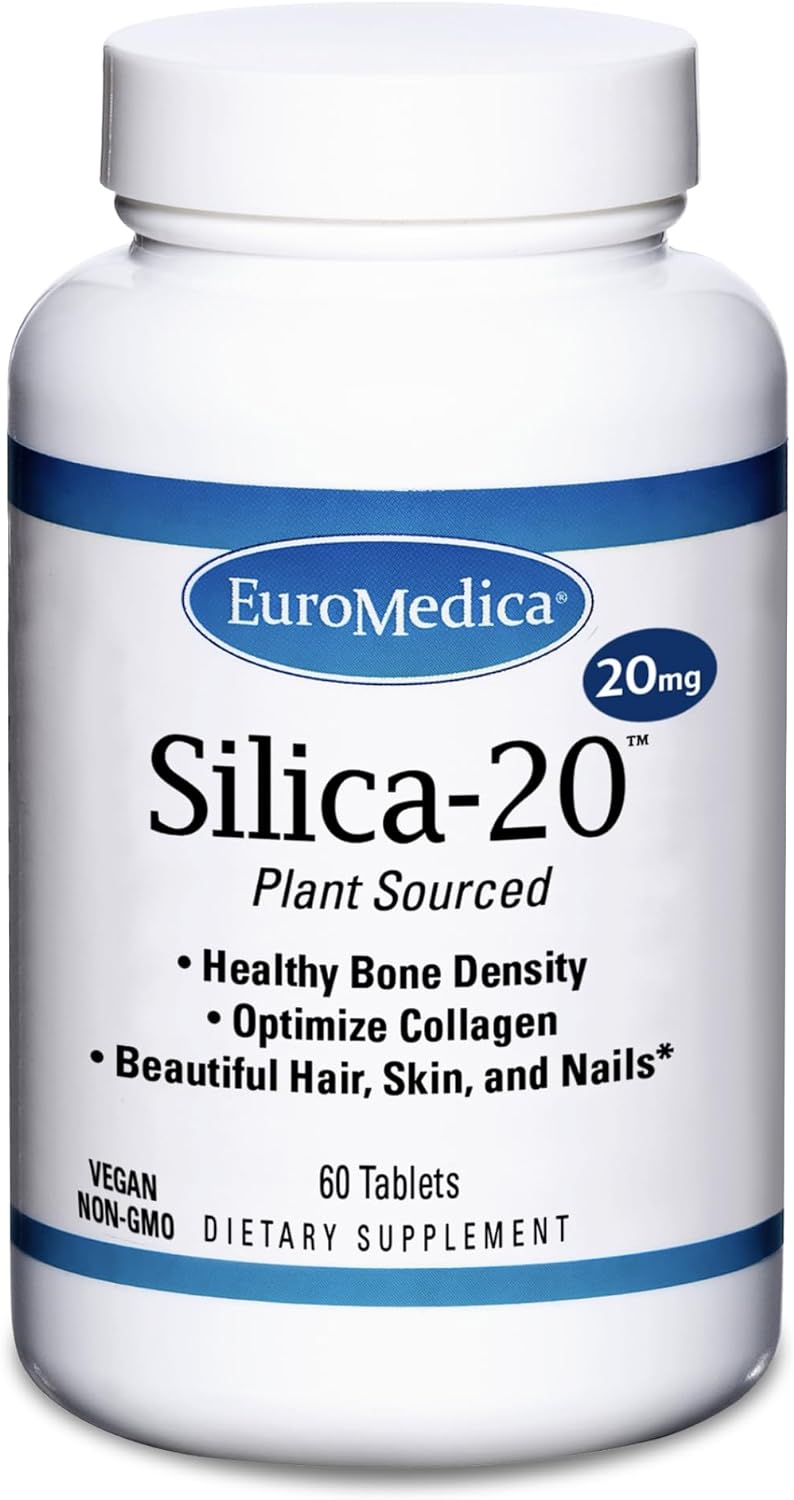 EuroMedica Silica-20, 60 Tablets - Optimize Collagen, Support Healthy