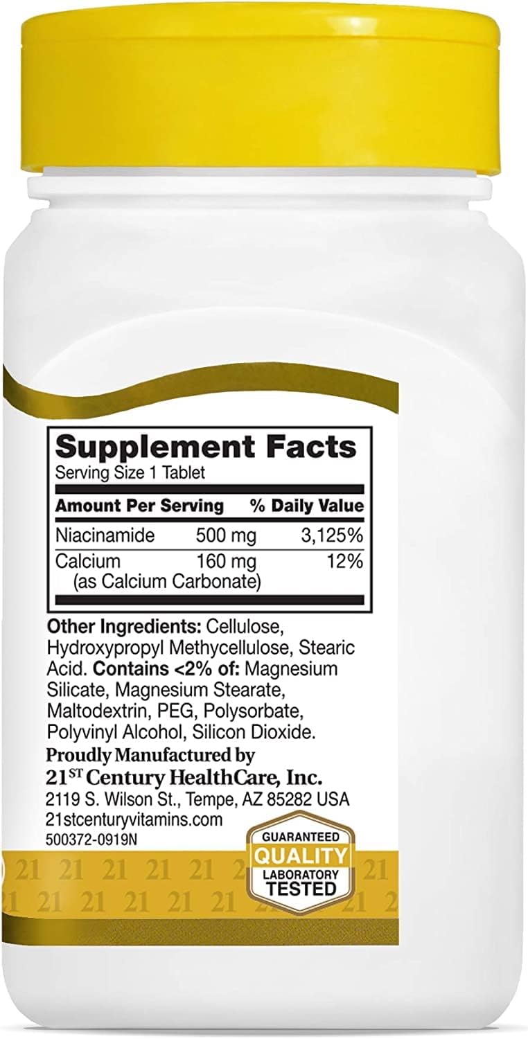 21st Century Niacinamide 500 mg Prolonged Release Tablets, 110-Count (Pack of 2)