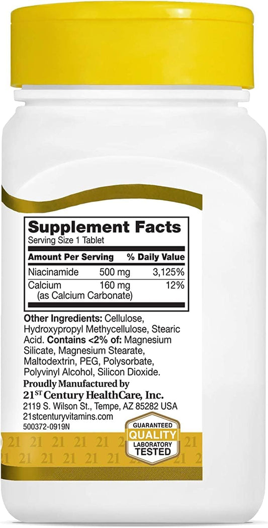 21st Century Niacinamide 500 mg Prolonged Release Tablets, 110-Count (Pack of 2)