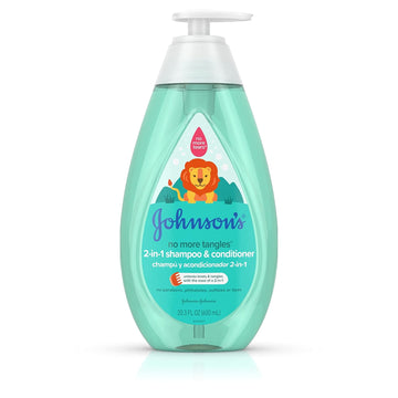 Johnson'S Baby No More Tangles 2-In-1 Detangling Hair Shampoo & Conditioner For Kids & Toddlers, Gentle & Tear-Free, Hypoallergenic & Free Of Parabens, Phthalates, Sulfates & Dyes, 20.3 Fl. Oz