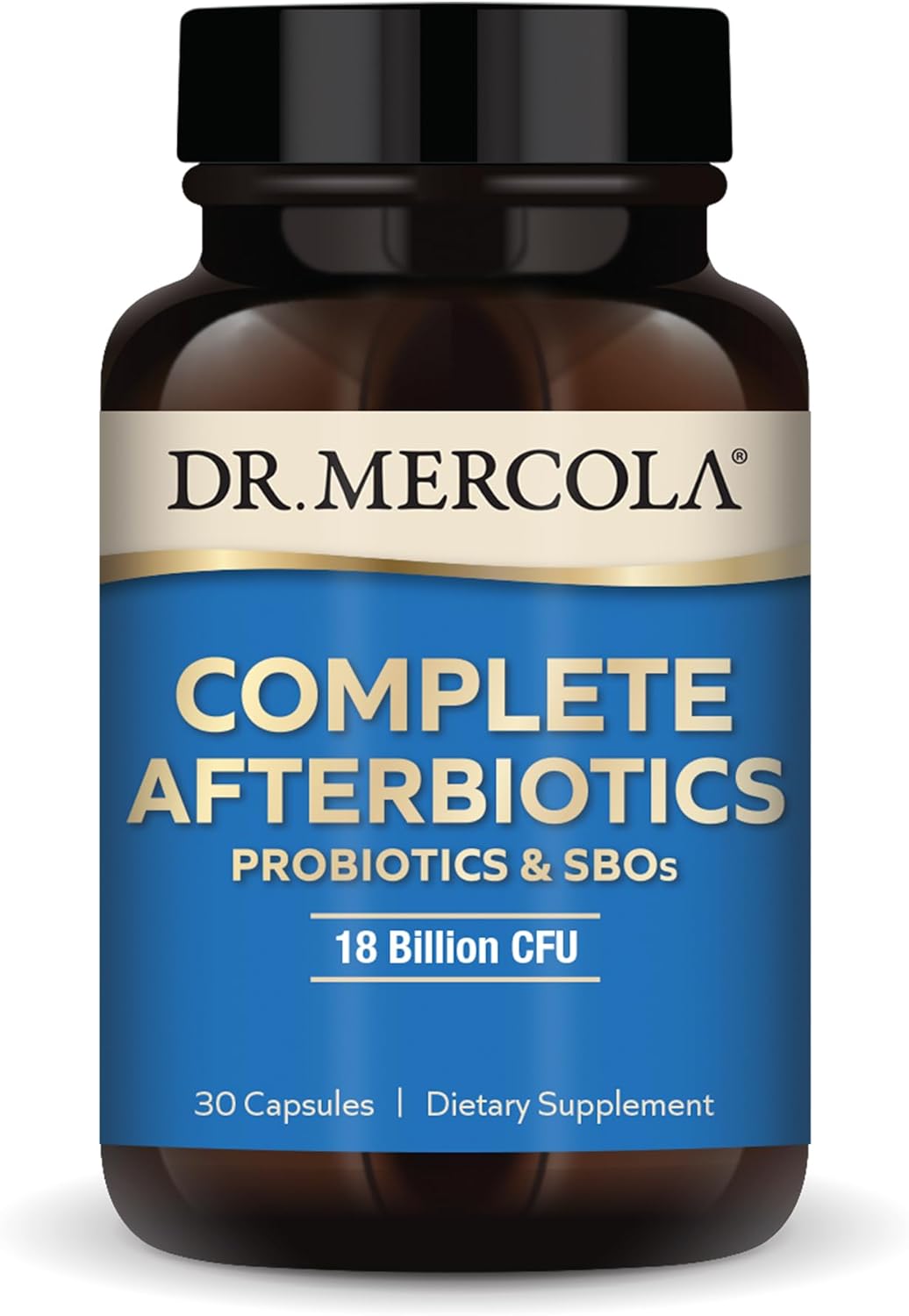 Dr. Mercola Complete Afterbiotics, 30 Servings (30 Capsules), Probiotics And Sbos, 18 Billion Cfu, Dietary Supplement, Digestive And Immune Support, Non-Gmo