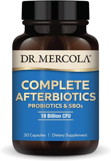 Dr. Mercola Complete Afterbiotics, 30 Servings (30 Capsules), Probiotics And Sbos, 18 Billion Cfu, Dietary Supplement, Digestive And Immune Support, Non-Gmo