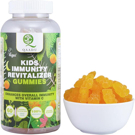 Kids Immunity Revitalizer Gummies, Vitamin C, Chewable Gummies, Essential Vitamins For Immunity, Vegan & Gluten Free, Kids Immunity And Stamina Booster Gummies For Nutrition
