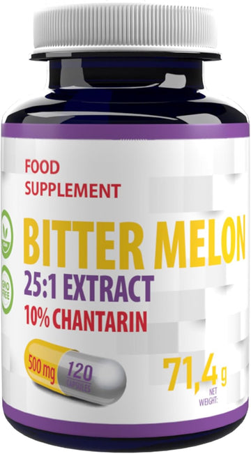 Hepatica Bitter Melon 12,500Mg | 25:1 Extract (500Mg) | 120 Vegan Capsules | 10% Charantin | High Strength Blood Sugar & Metabolism Support | Momordica Charantia | 3Rd Party Lab Tested