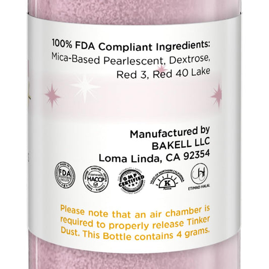Bakell - Soft Olive Tinker Dust (4G, 1X Mini Spray Pump) Edible Glitter For Food, Desserts, And Beverages!