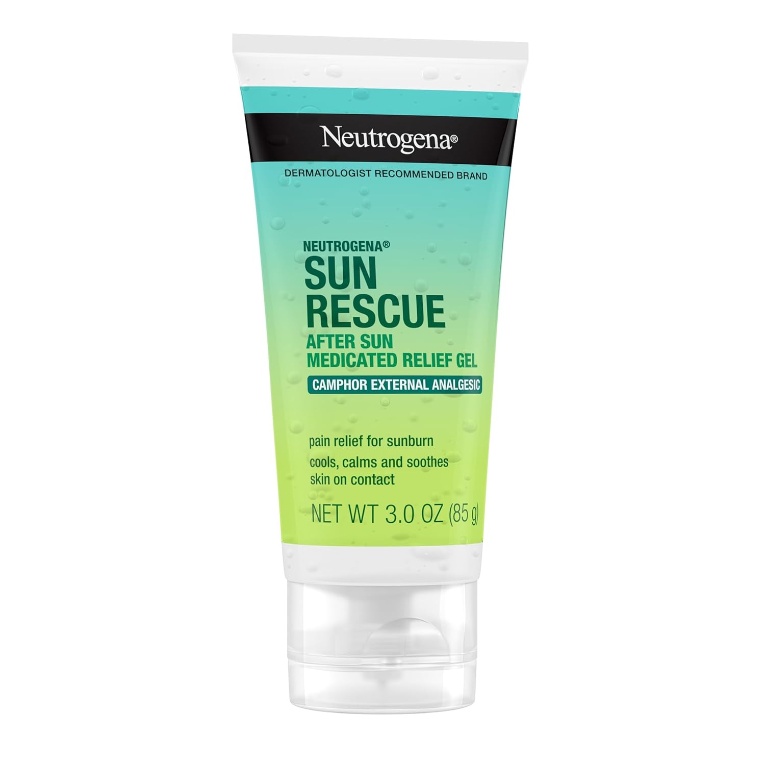 Neutrogena Sun Rescue After Sun Medicated Relief Gel with 0.45% Camphor External Analgesic for Cooling & Soothing, Painful Sunburn & Itch Relief, Fragrance-Free 3 Oz : Baby