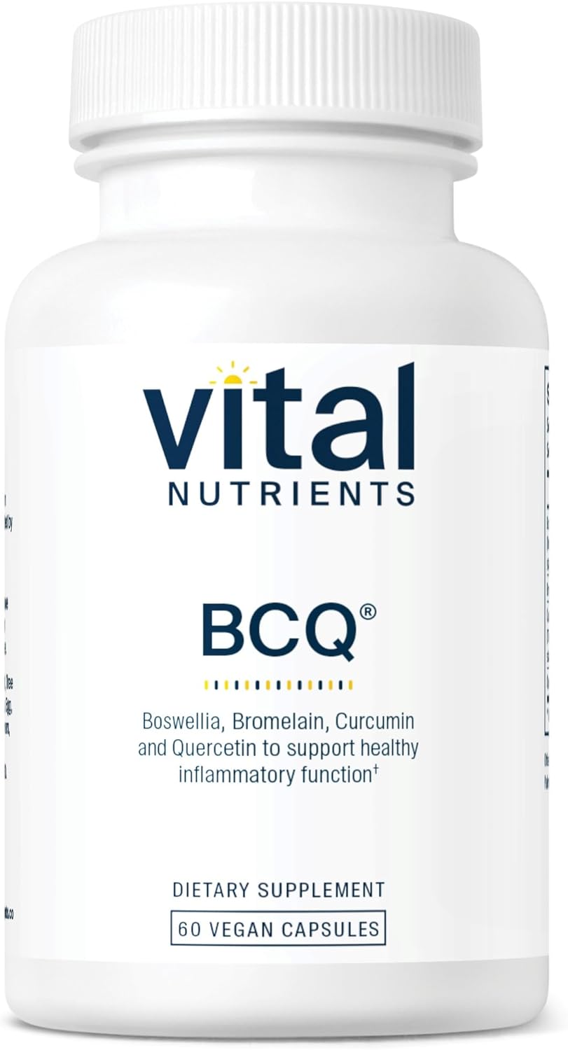Vital Nutrients Bcq | Vegan Boswellia, Bromelain, Curcumin & Quercetin Supplement | Joint Support Supplement | Supports Sinus & Digestive Health | Gluten, Dairy, Soy Free | 60 Capsules