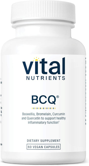 Vital Nutrients Bcq | Vegan Boswellia, Bromelain, Curcumin & Quercetin Supplement | Joint Support Supplement | Supports Sinus & Digestive Health | Gluten, Dairy, Soy Free | 60 Capsules