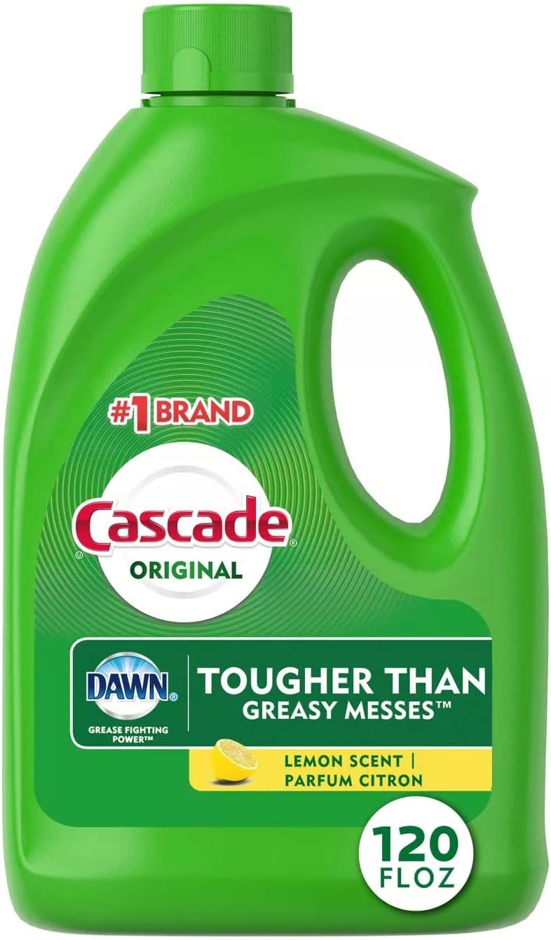 Cascade Gel Dishwasher Detergent, Lemon Scent, 120-ounce