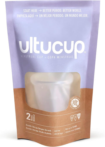 Menstrual Cup - Super Soft and Flexible -100% Medical Grade Silicone -Free from BPA - Wear up to 12 Hours - Made in USA (Model 2 - Large)