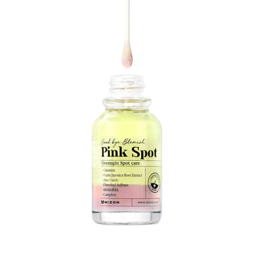 Mizon Pink Spot Overnight Spot Care Pimple Care Product With Calamine Aha Bha Acne Treatment Breakout Treatment (19Ml/0.65 Fl Oz)