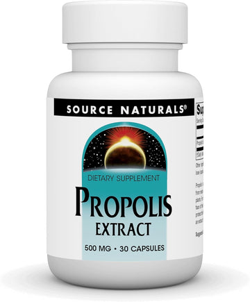 Source Naturals Propolis Extract 500 Mg Dietary Supplement Produced By Honey Bees - 30 Capsules