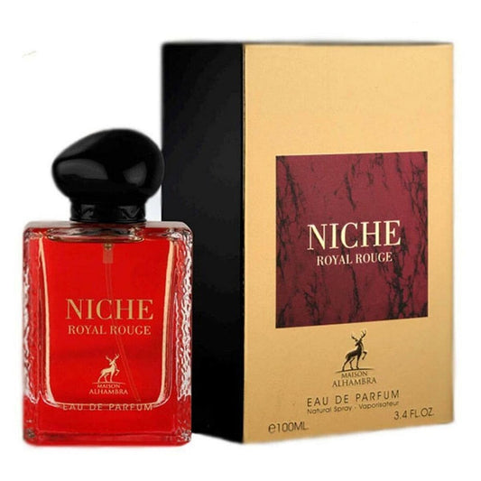 Niche Royal Rouge By Maison Alhambra Eau De Parfum Spray 3.4 Oz : Beauty & Personal Care