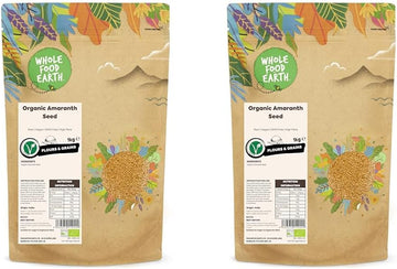 Wholefood Earth Organic Amaranth Seed – 2 Kg | Raw | Vegan | Gmo Free | High Fibre | Certified Organic