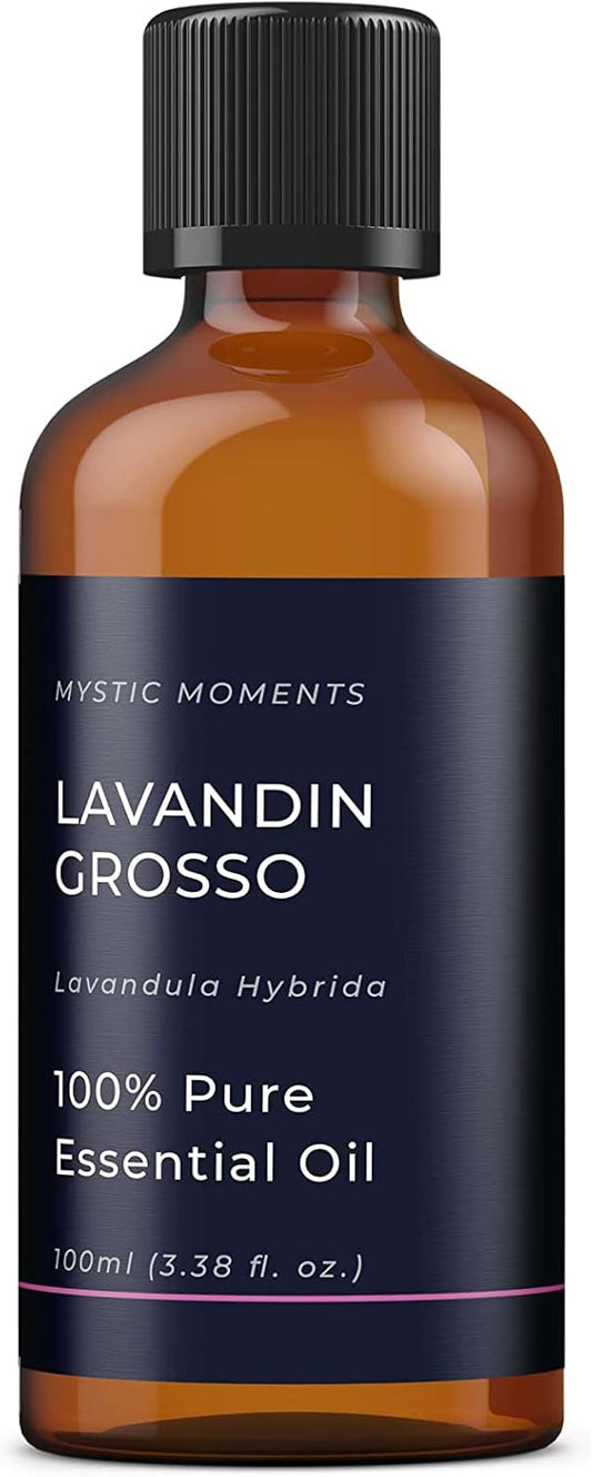 Mystic Moments | Lavandin Grosso Essential Oil 100ml - Pure & Natural oil for Diffusers, Aromatherapy & Massage Blends Vegan GMO Free