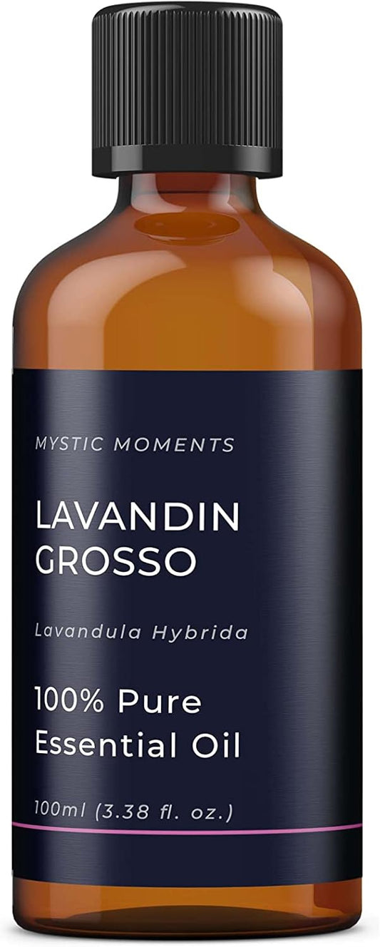 Mystic Moments | Lavandin Grosso Essential Oil 100Ml - Pure & Natural Oil For Diffusers, Aromatherapy & Massage Blends Vegan Gmo Free