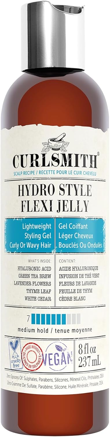 Curlsmith - Hydro Style Flexi-Jelly - Vegan Defining Gel For Wavy, Curly Or Coily Hair (237Ml)
