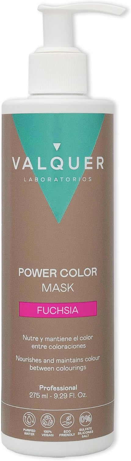 V?Quer Professional Power Colour Mask Dyed Hair Vegan And Sulfate (Fuchsia) Hair Colour Enhancer - 275Ml