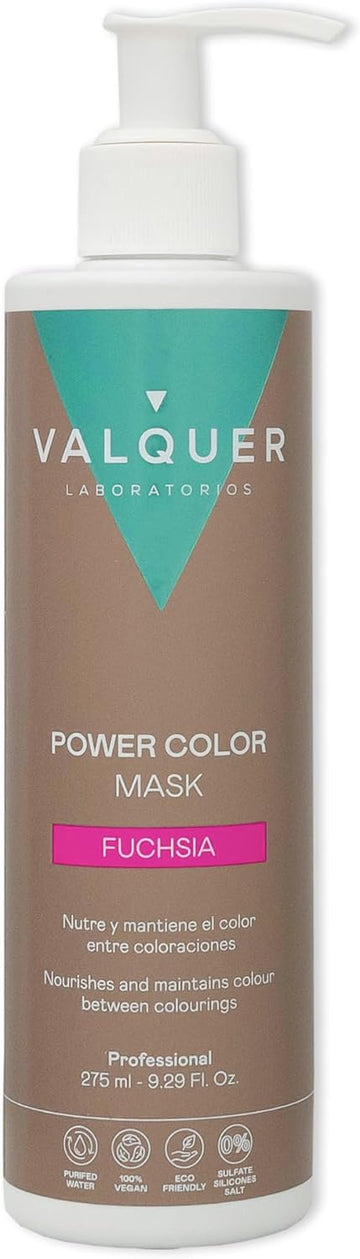 V?Quer Professional Power Colour Mask Dyed Hair Vegan And Sulfate (Fuchsia) Hair Colour Enhancer - 275Ml