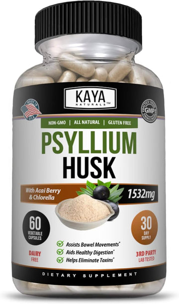 Kaya Naturals Psyllium Husk 60 Count